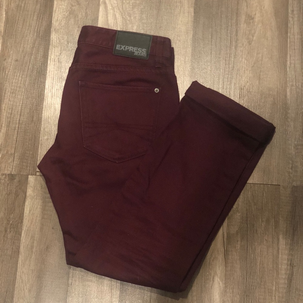 Express Maroon Jeans